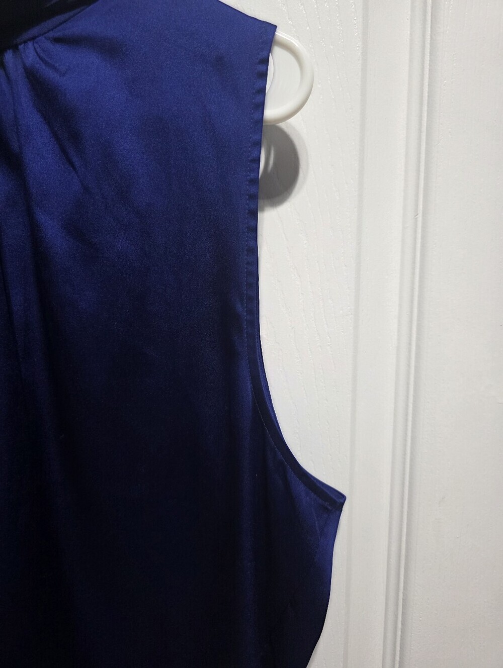 White House Black Market Sleeveless Mock Neck Tank - Blue - Picture 2 of 7